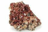 Deep Red Vanadinite Crystals on Barite - Morocco #231838-2